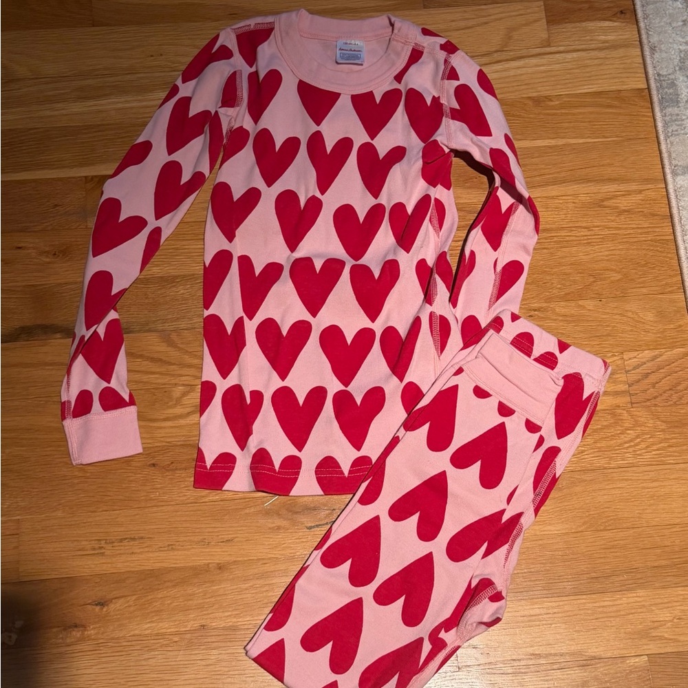 Hanna Andersson Heart Patterned Long Johns